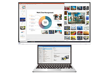 �m�[�gPC�Ə㉺2�ʁA�ȃX�y�[�X�}���`���